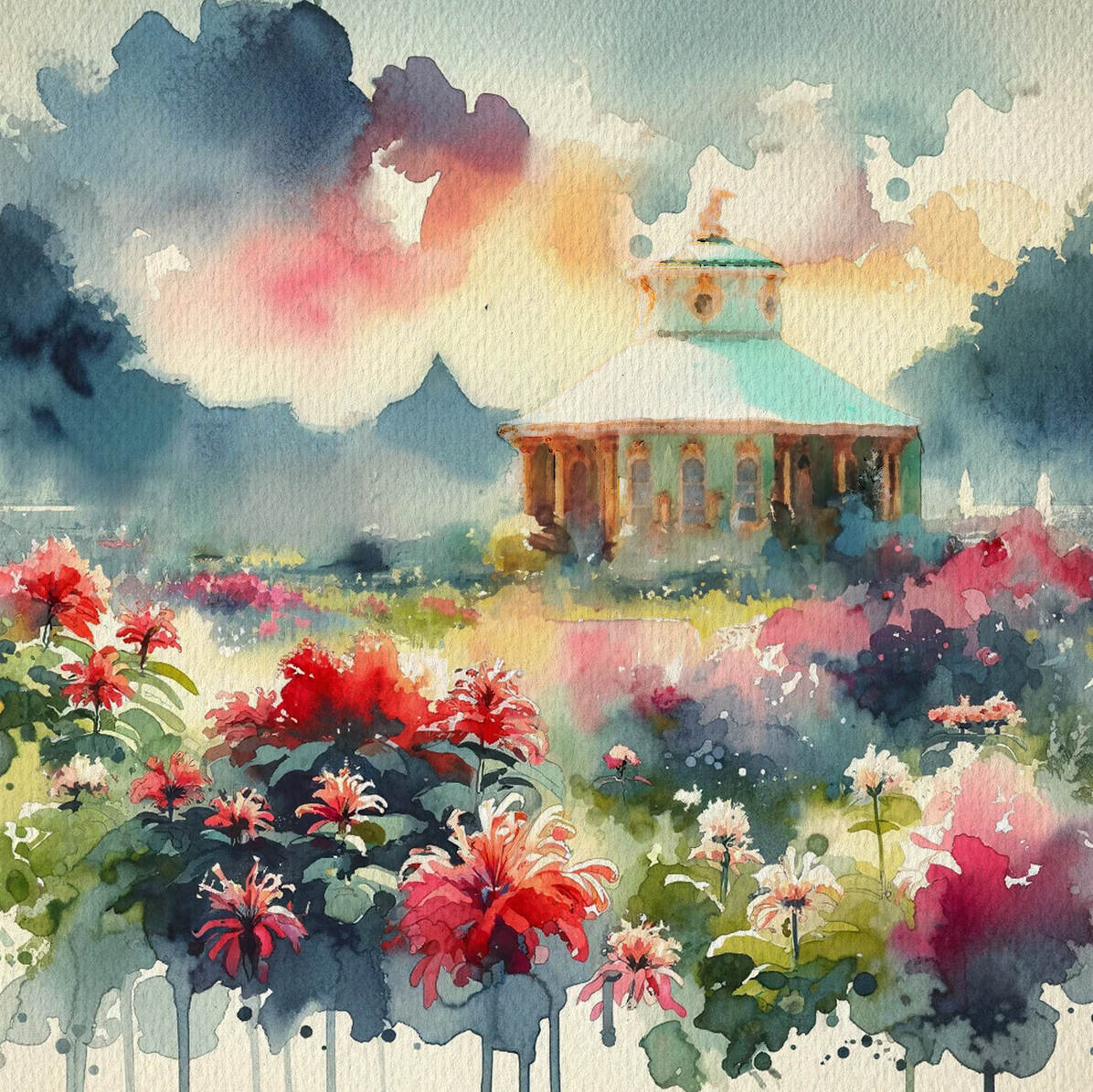 Le jardin derrière Oriental Sans Souci - Le Jardin Retrouvé