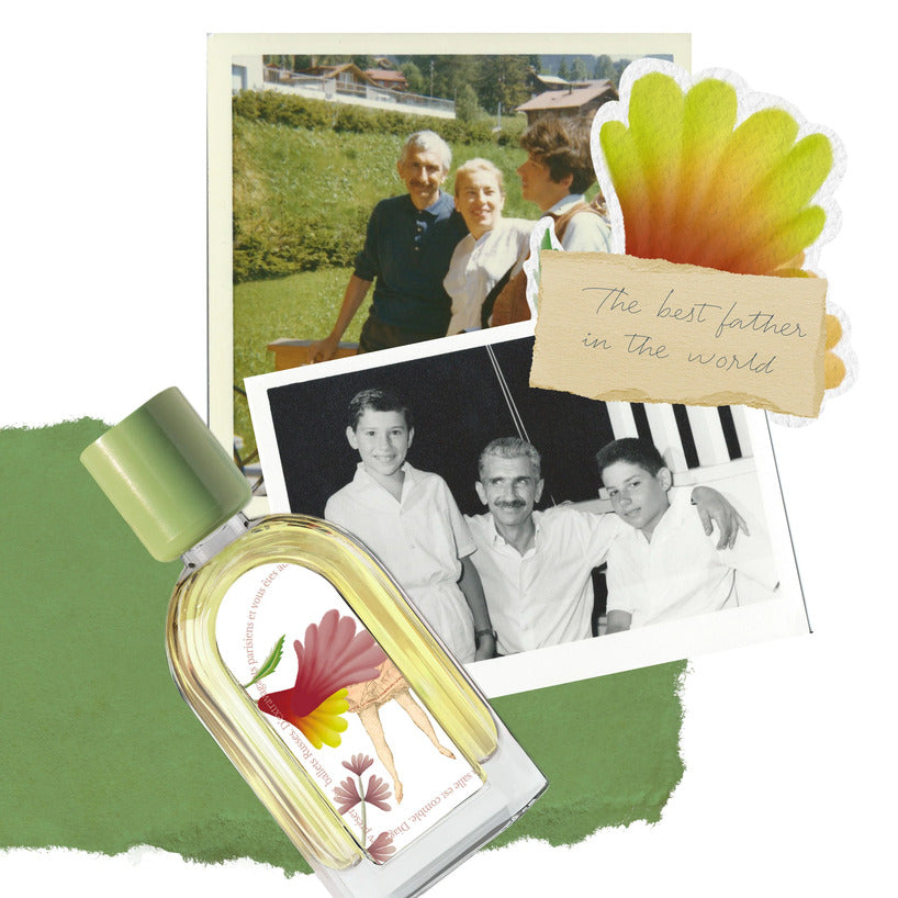 Arlette Yuri et Michel Gutsatz "the best father in the world" avec Cuir de Russie.