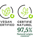 Cuir de Russie - Le Jardin Retrouvé - Vegan certified logo - Certifié naturel 97.5% Natural origin content