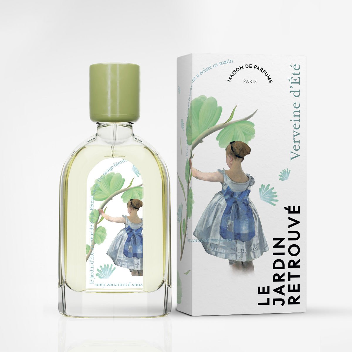 Verveine d'Été 50ml avec ça boite sur fond blanc - Le Jardin Retrouvé