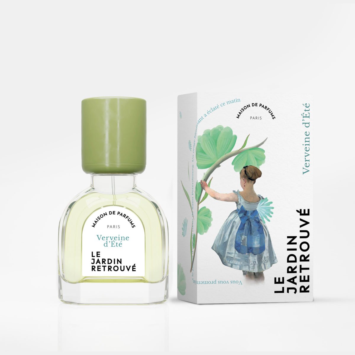 Verveine d'Été 15ml avec ça boite sur fond blanc - Le Jardin Retrouvé